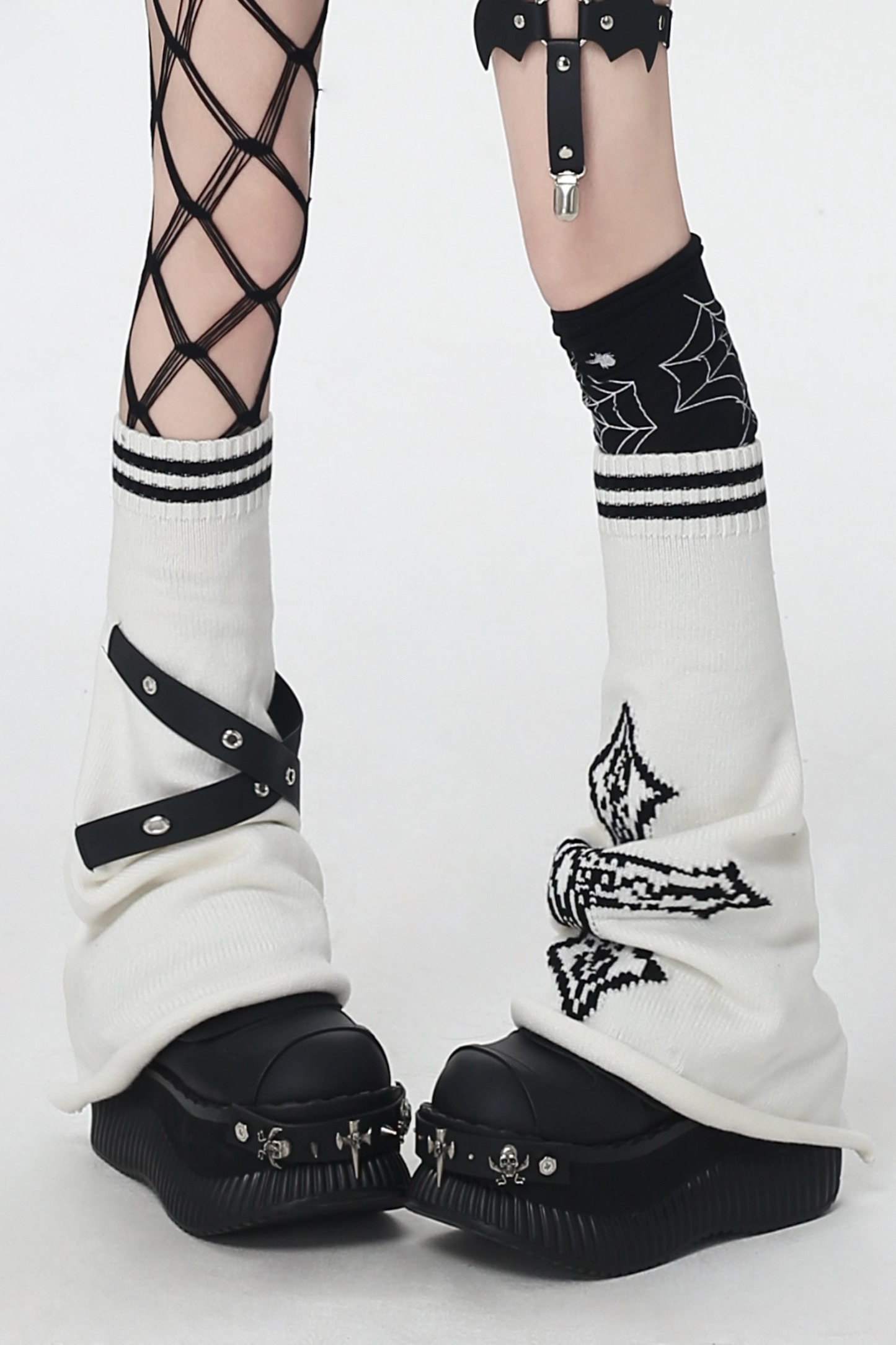 クロスサブカルチャーニットレッグウォーマー