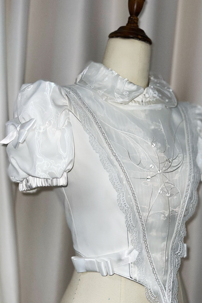 Spider Web French Blouse