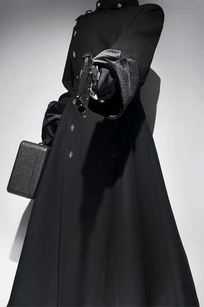 スタンドネック皇子ロングコート