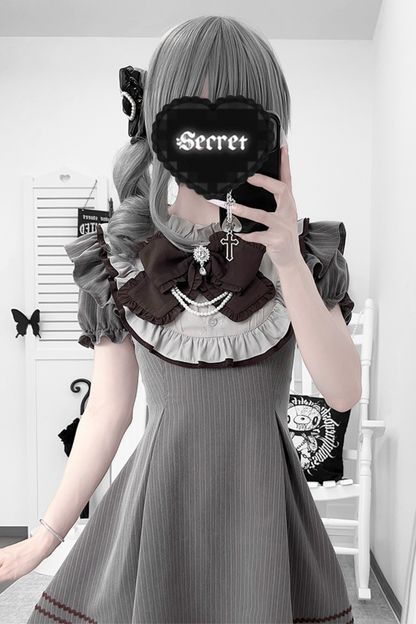 リボン地雷ダークサブカルチャーワンピース