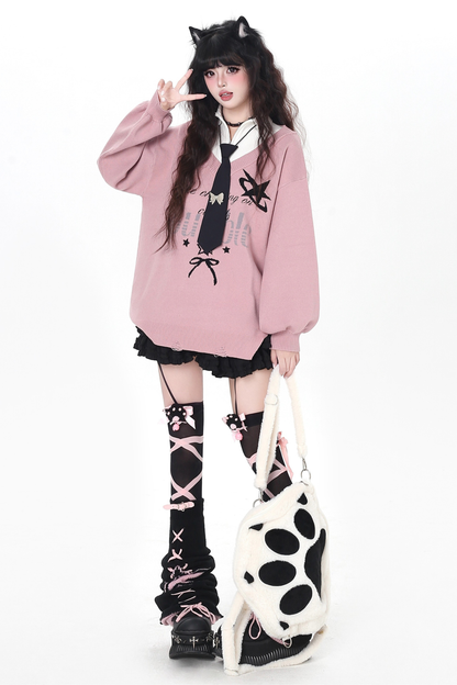 ハートビートカレッジルーズニット