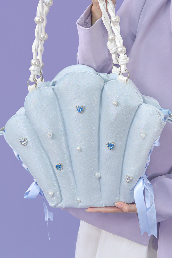 Shell Plush Crossbody Tote Bag