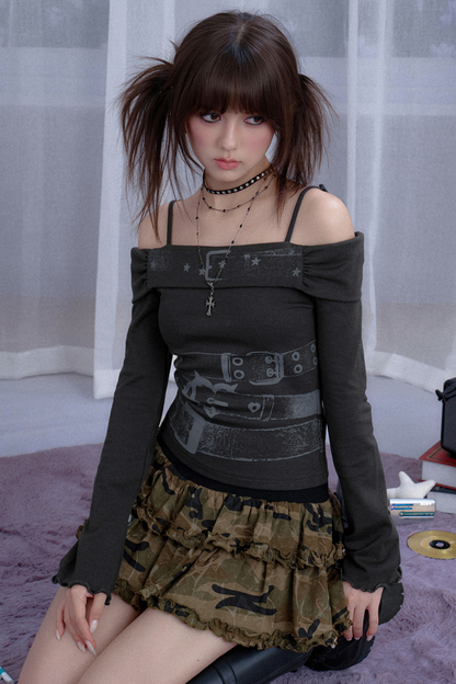 ドラッグシスターオフショルダートップス