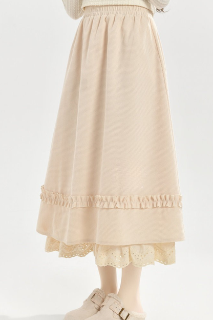 レースプレッピースタイルスカート