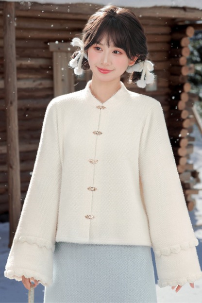 レトロチャイナシャツ+スカート+ベスト