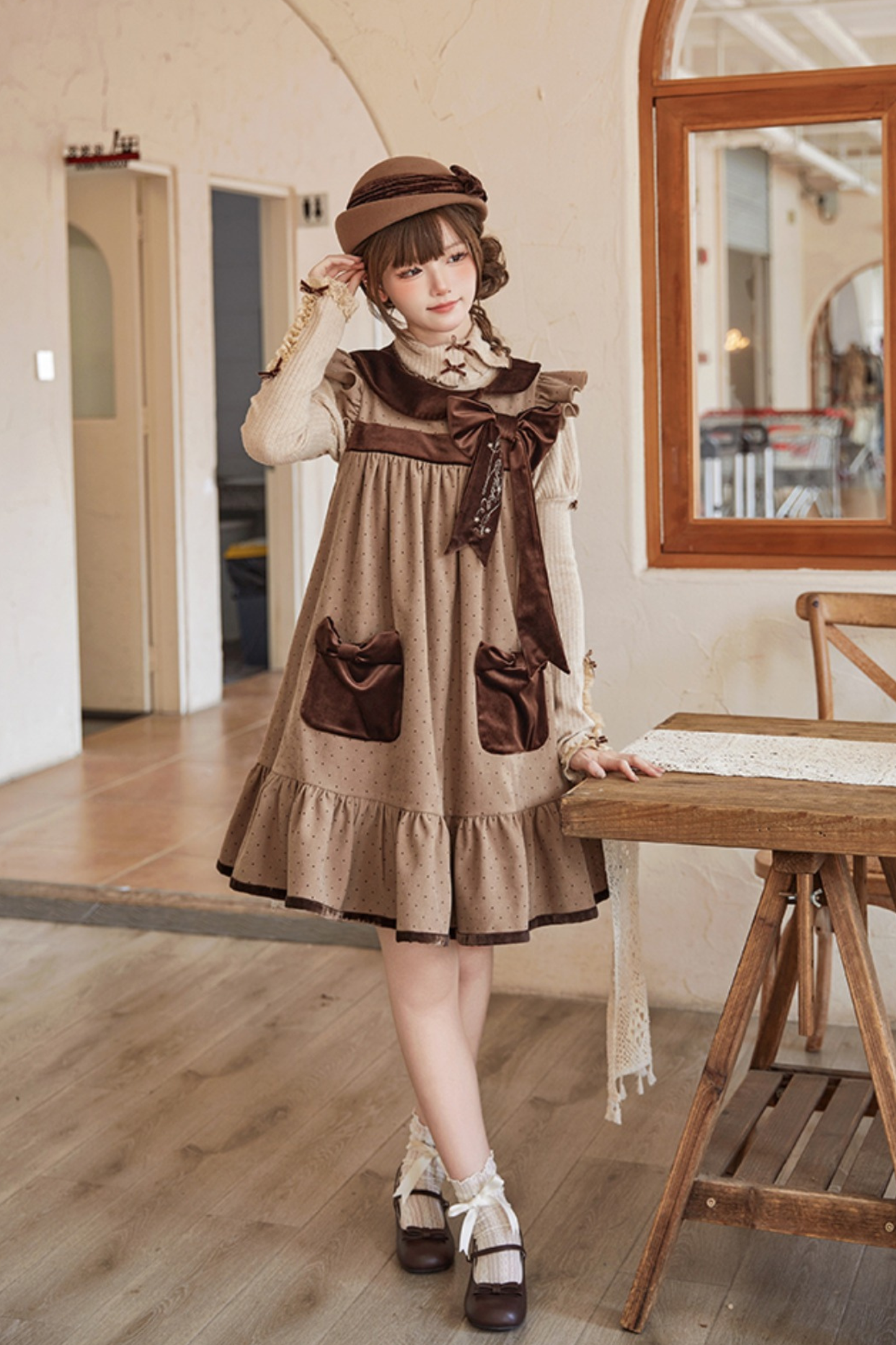 エーデルワイスフライスリーブドレス