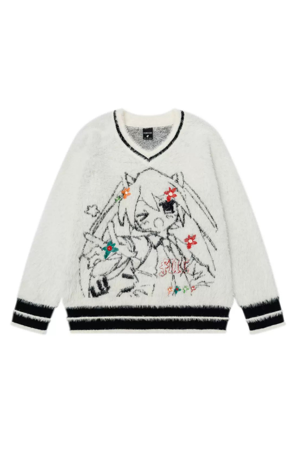 アニメプリントソフトフードトップス