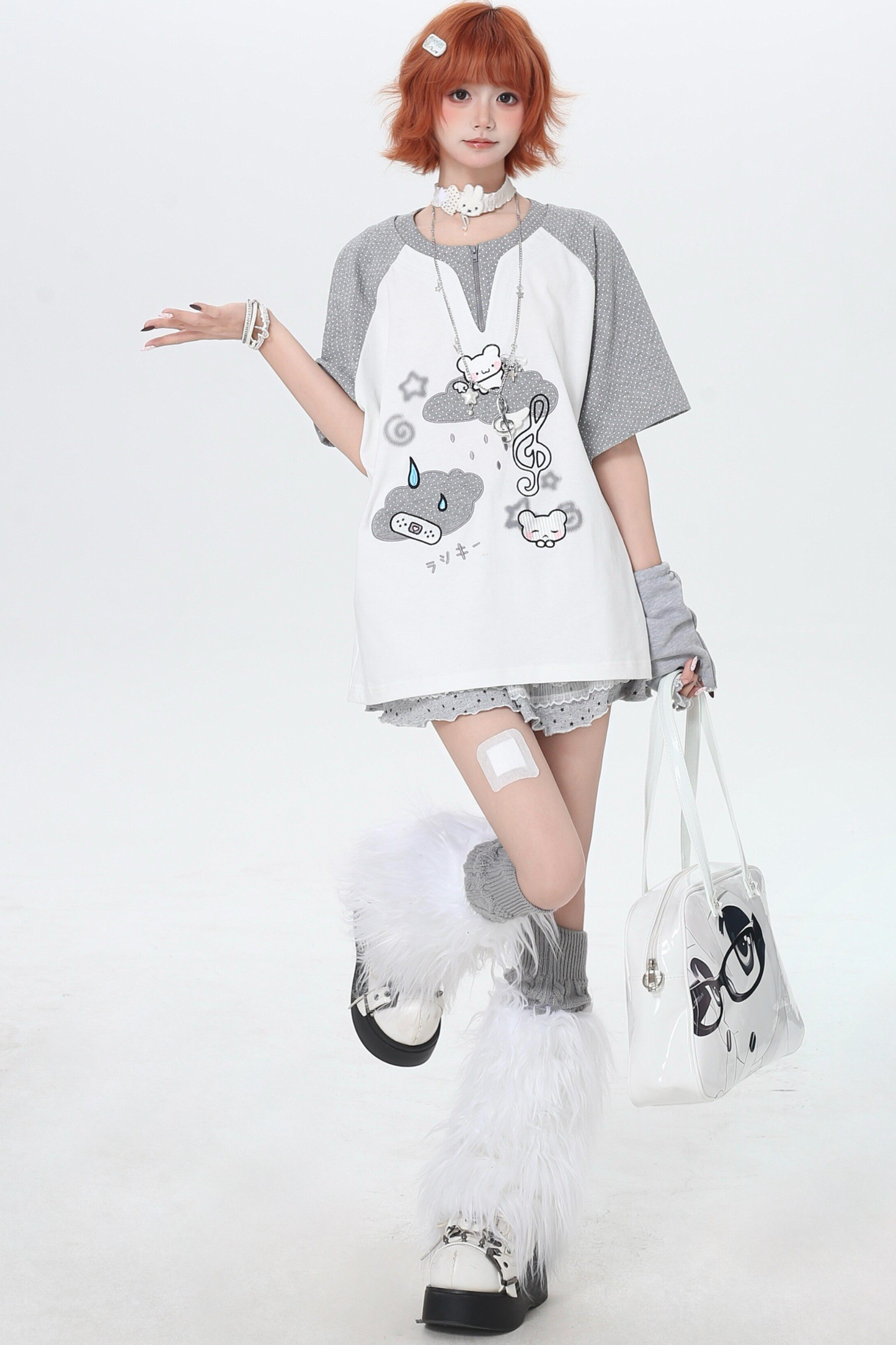 Two-Tone Loose Oversized Top