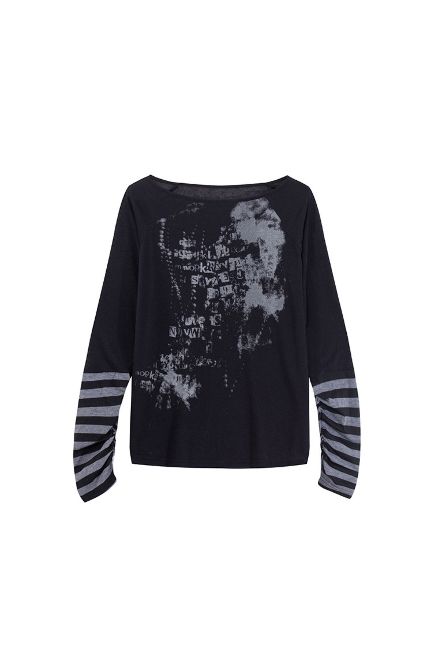 Striped Patchwork Faux Two-Piece Tops