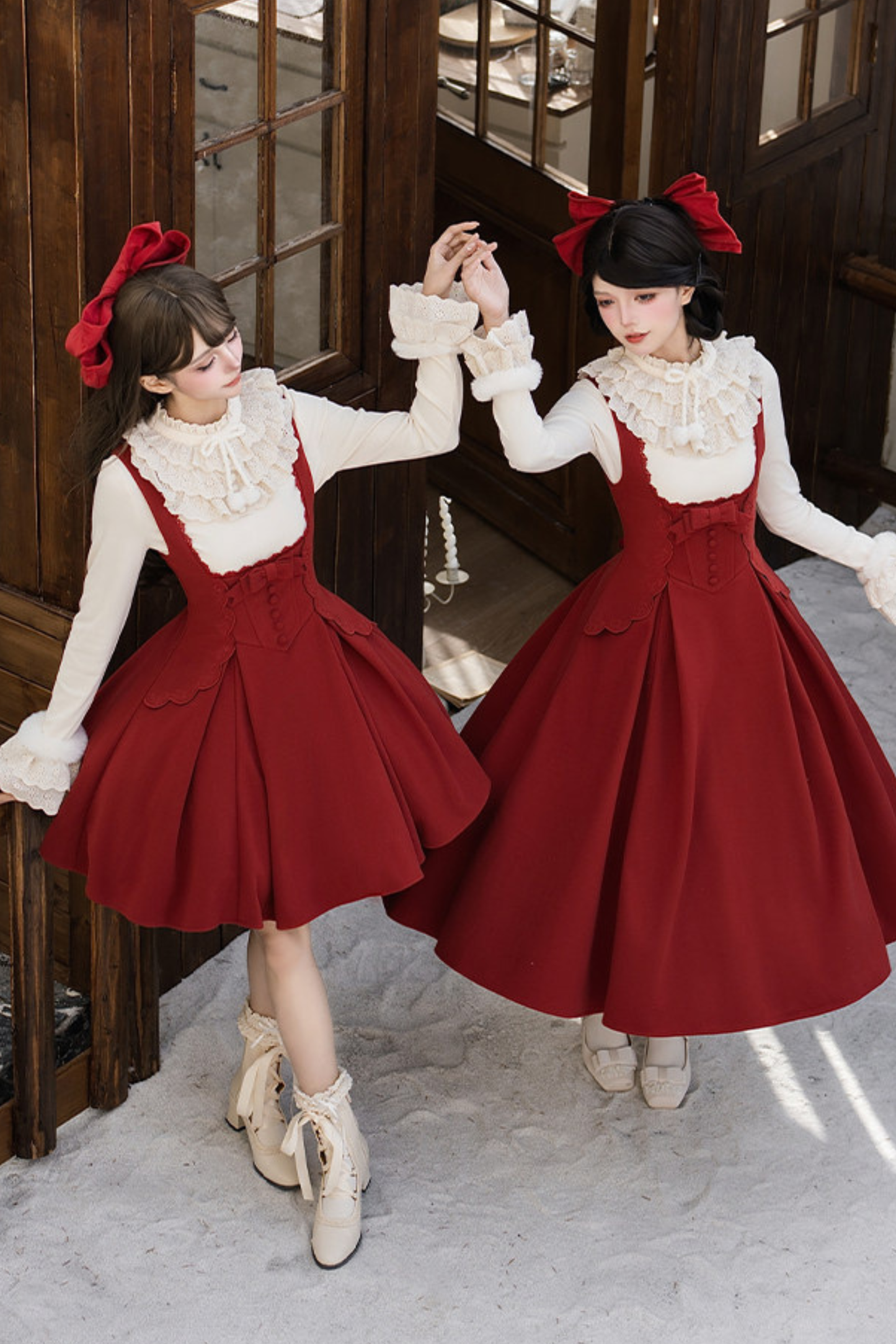 Velvet Rose Suspender Dress + Top + Ribbon