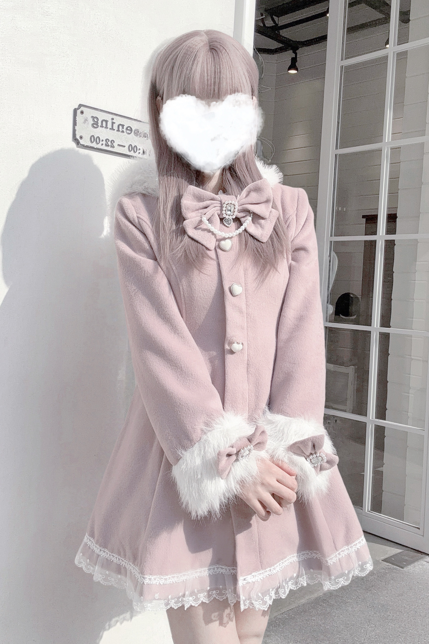 うさ耳ファーフードドールコート