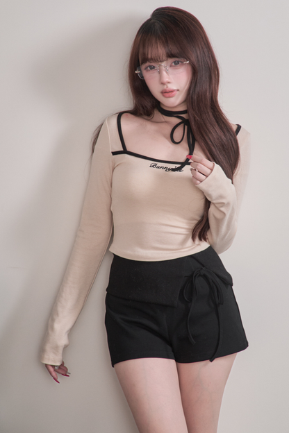 カラーブロッキングトップス+パンツ