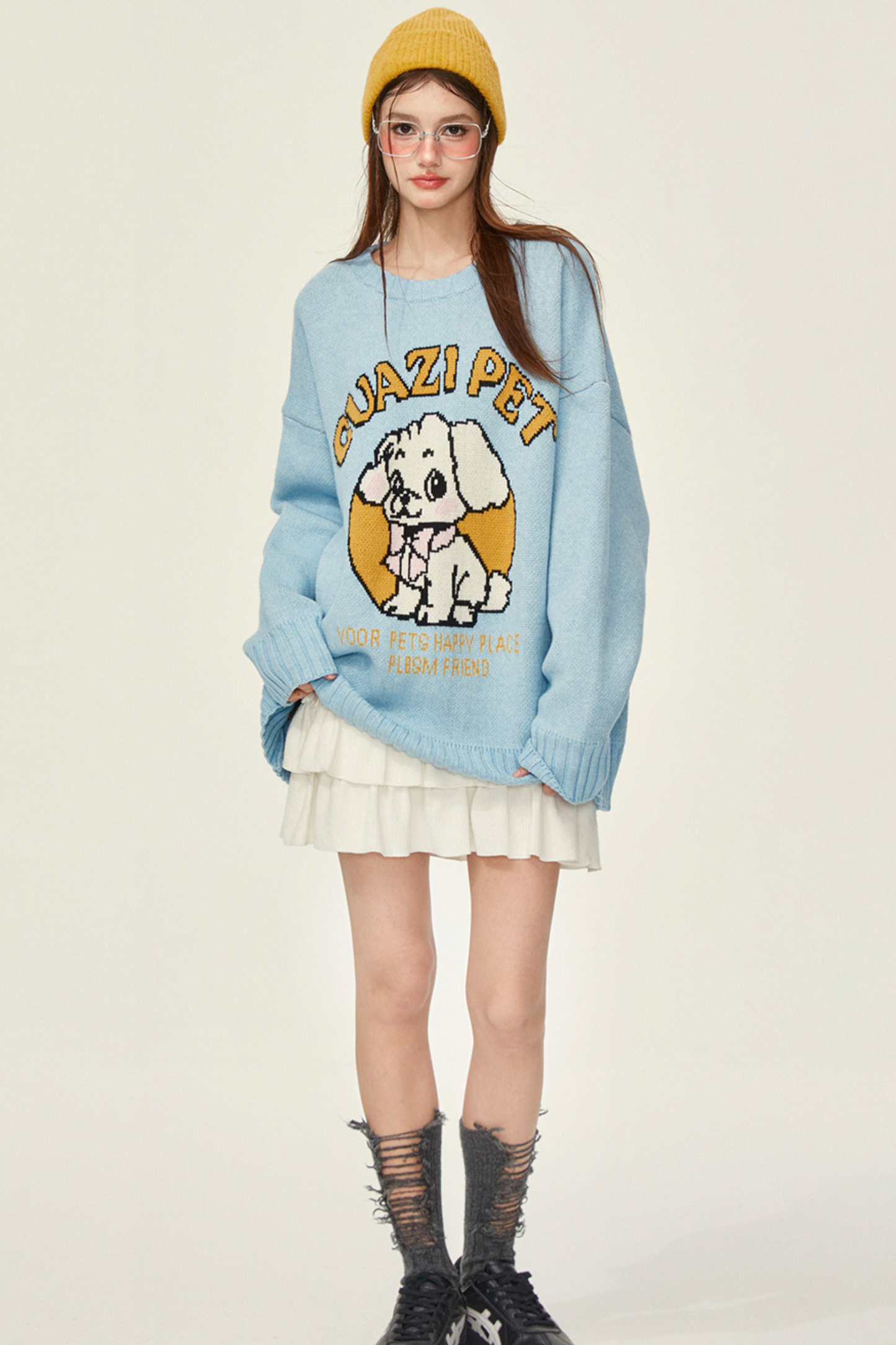 Cute Animal Over Loose Knit