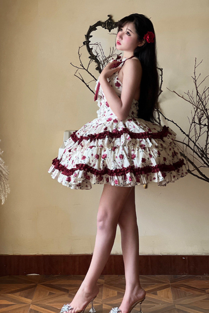 ロマンティックスイートロマンローズドレス+ヘアアクセサリー