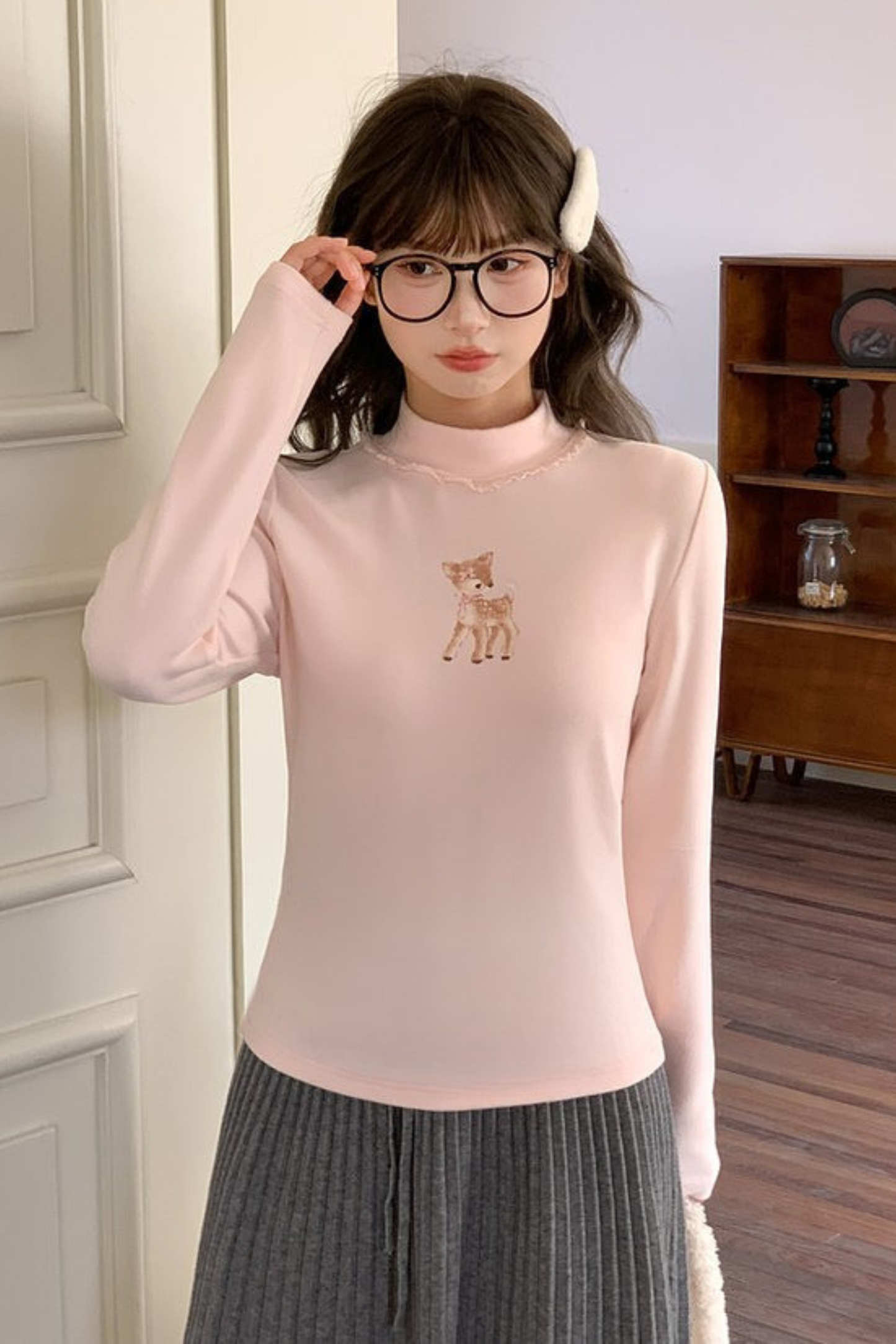 スウィートハイネックトップス