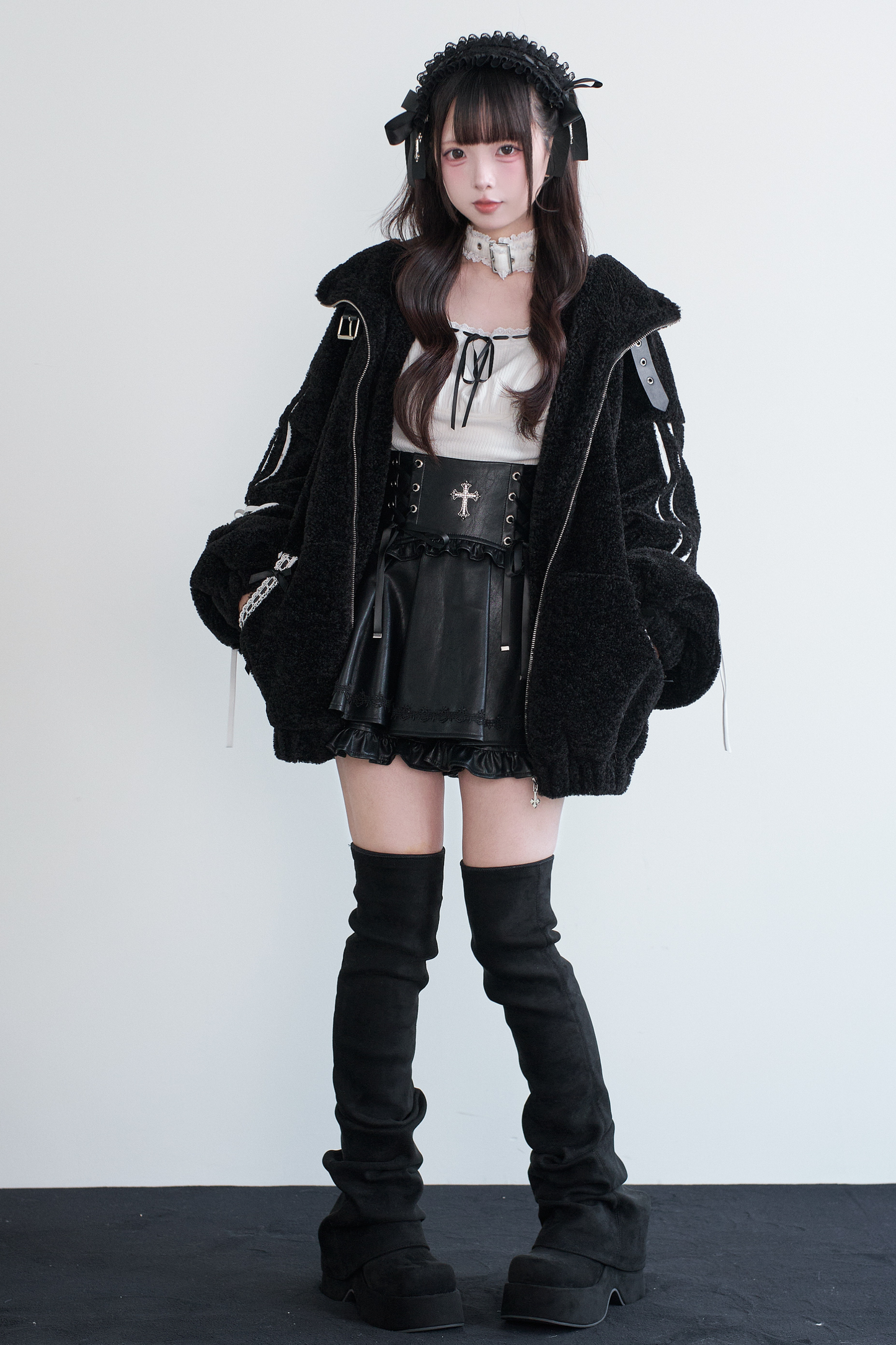 ラビットフードファーコート