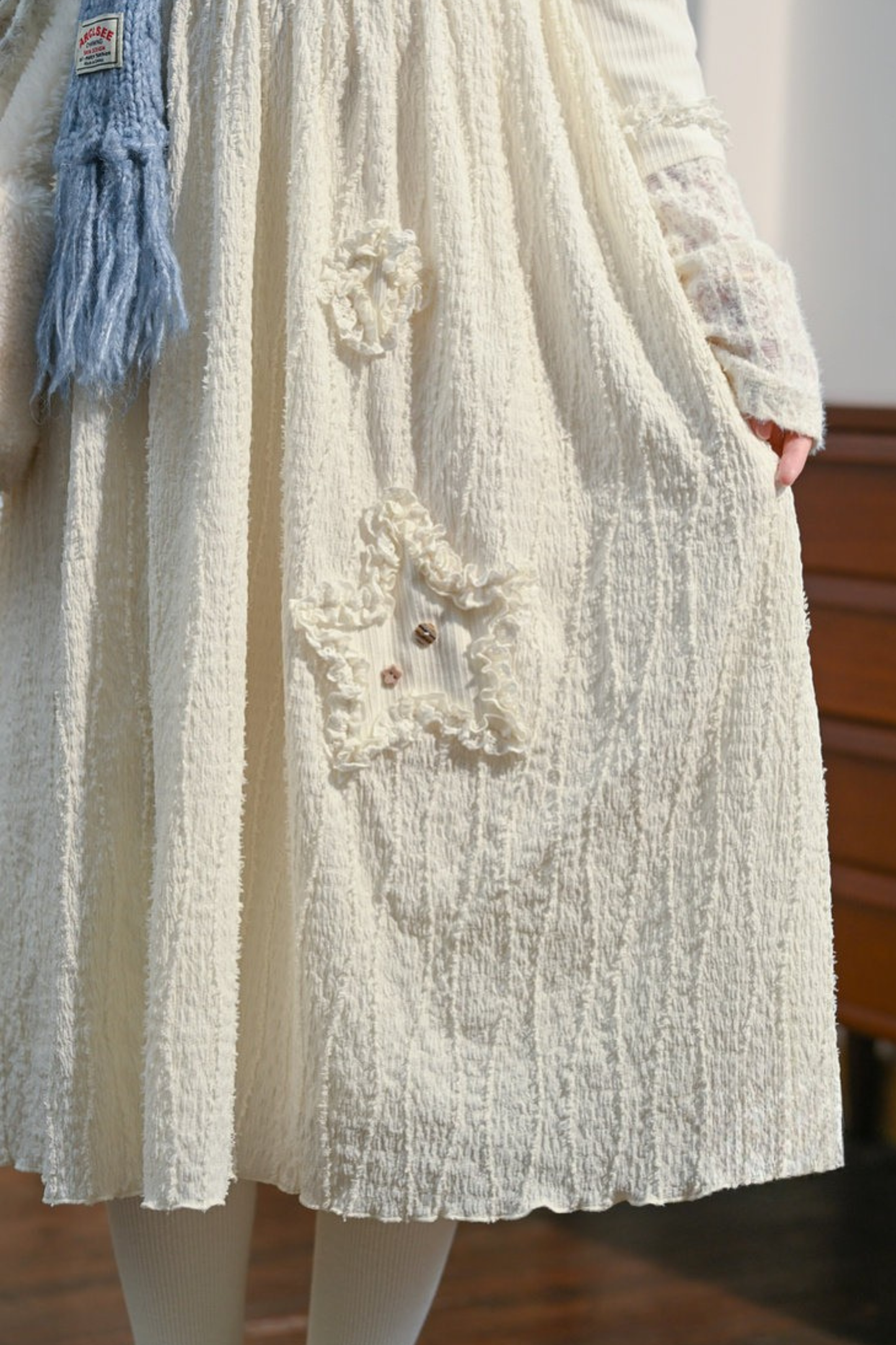 レースパッチワークエーラインドレス