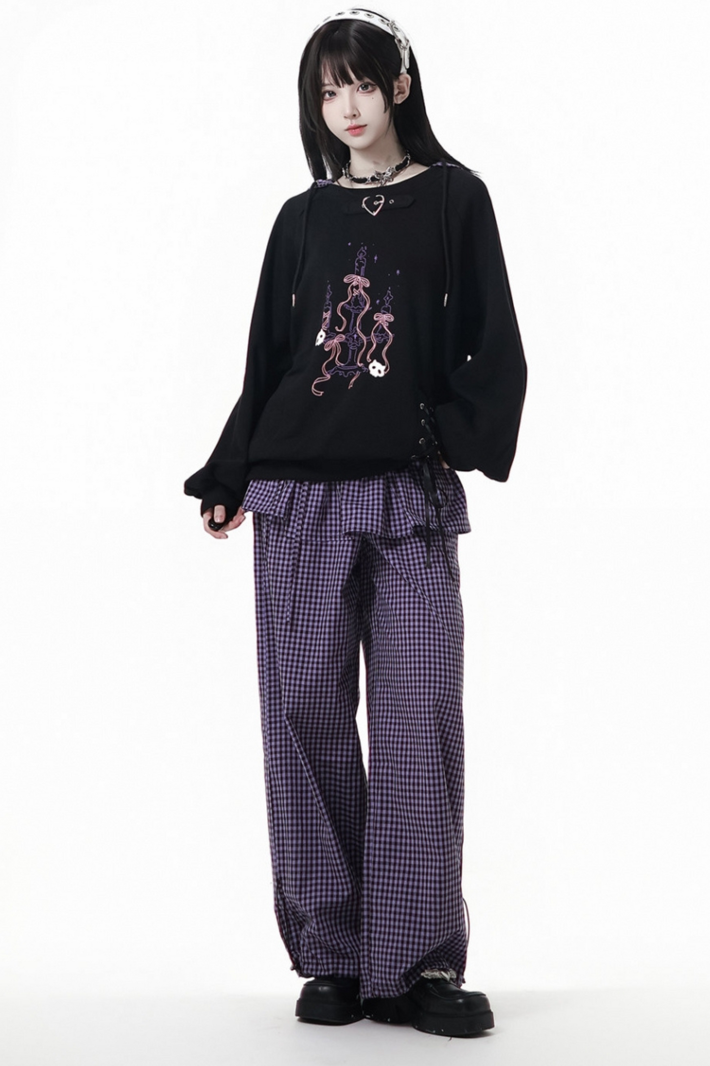 Academy Purple Hooded Sweatshirt + Top + Skirt + Pants + Leg Covers