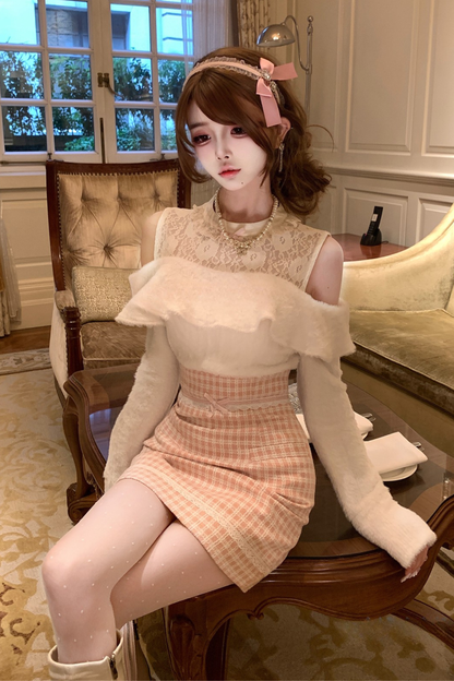 Sweet Powder Pure Off-the-shoulder Dress