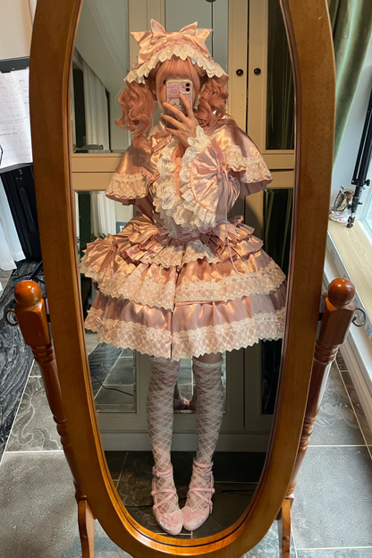 Cream Croissant Old Doll Lolita Dress