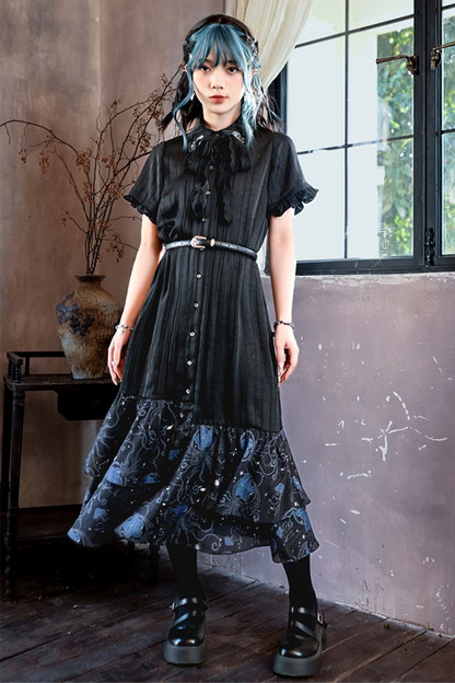 Blue Tears Fishtail Shirt Dress