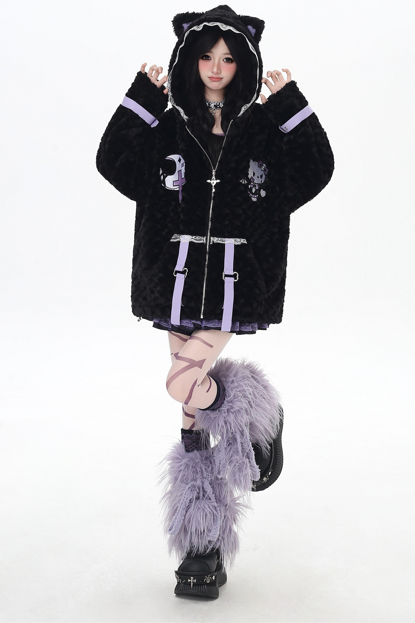 猫耳フードサブカルジャケット