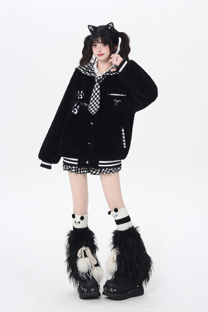 パッチワークラムモードジャケット