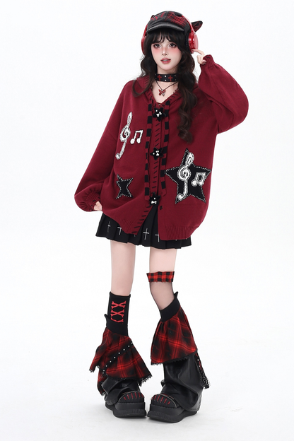 Music Dark Lantern Sleeve Cardigan