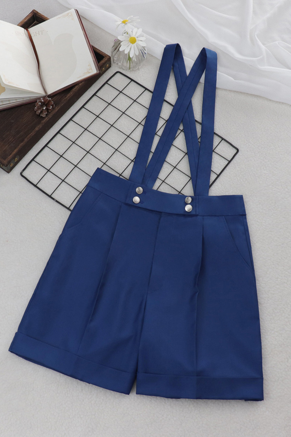 Matrosen-Hemd + Träger-Kurze Hose + Krawatte + Baskenmütze