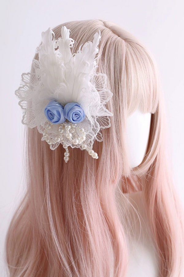 Gorgeous feather Lolita hair accessories