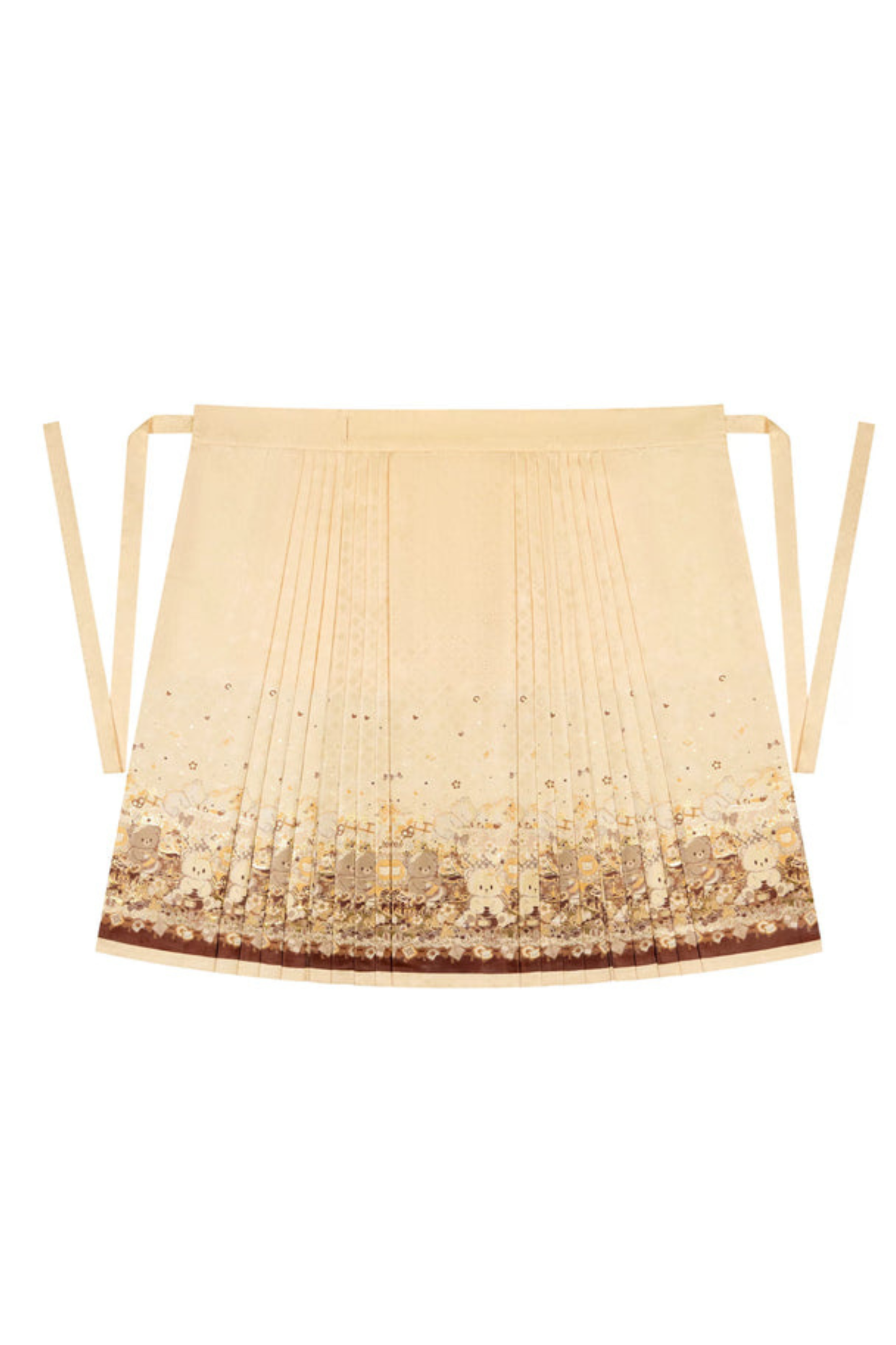 Kleines Bär-Dessert-Haus Kleid + Rock + Schürze + Brosche + Überrock