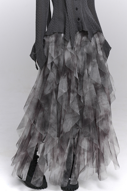 タイダイシアーフェザースカート