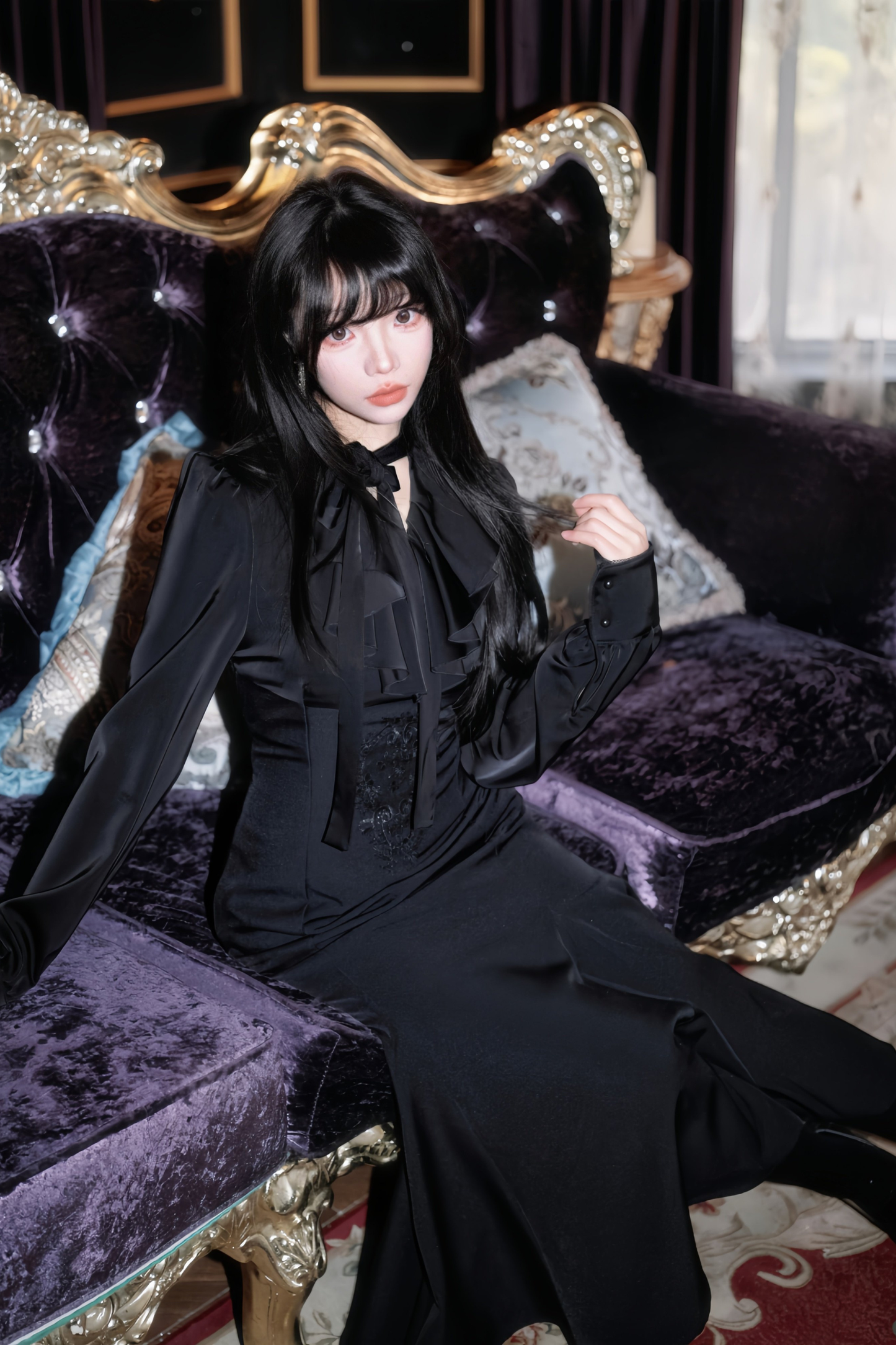 ダークレトロフィシュテールドレス