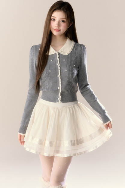 スイートアイランドドールカーディガン+タイトスカート