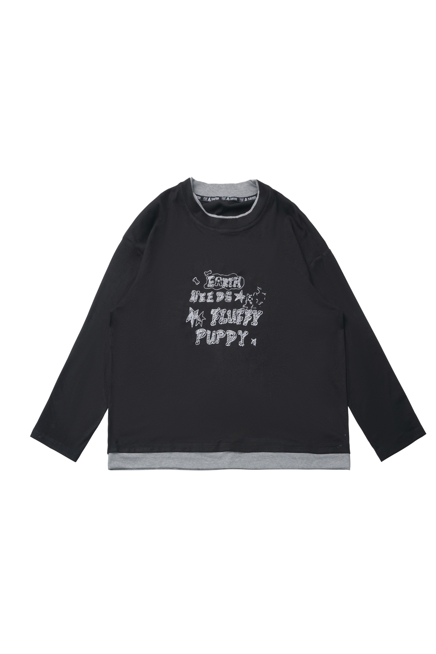 バイカラーパッチワークトップス