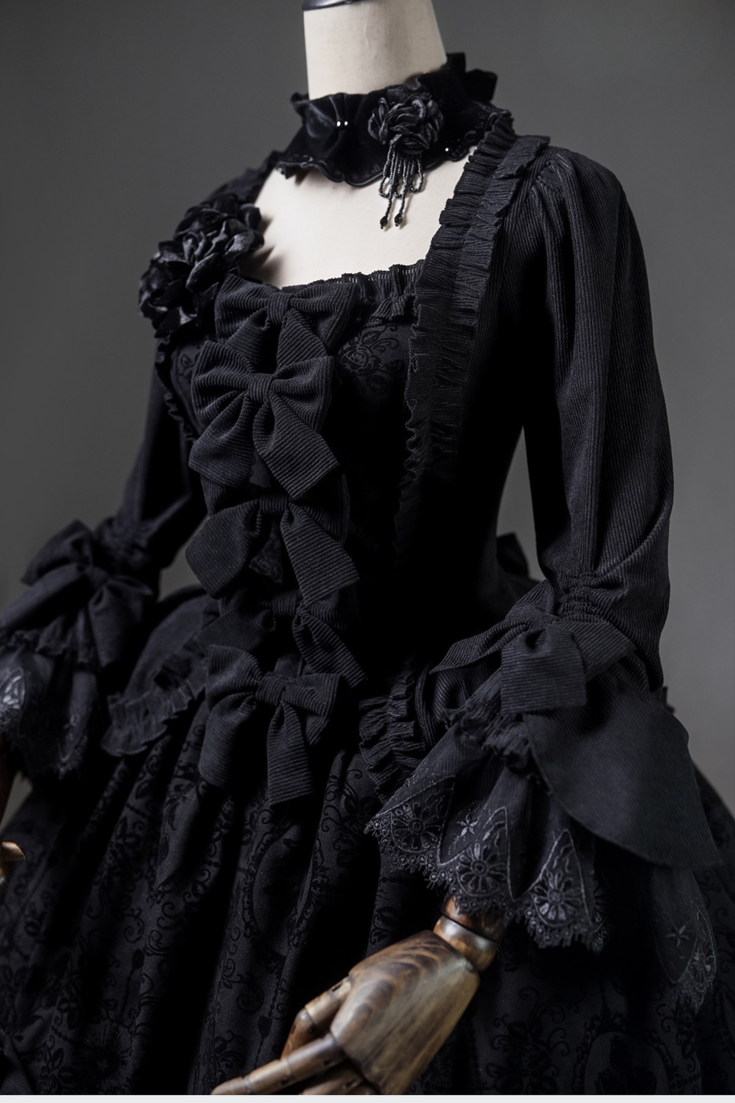 【2月13日予約締切】ナイトフォールヴェルサイユゴシックダークゴージャスロリータドレスセットアップ＋アクセサリー