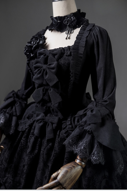 【2月13日予約締切】ナイトフォールヴェルサイユゴシックダークゴージャスロリータドレスセットアップ＋アクセサリー