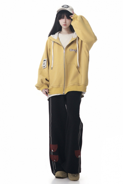 クリーミージャケット+Tシャツ+フードスウェット+スウェットパンツ