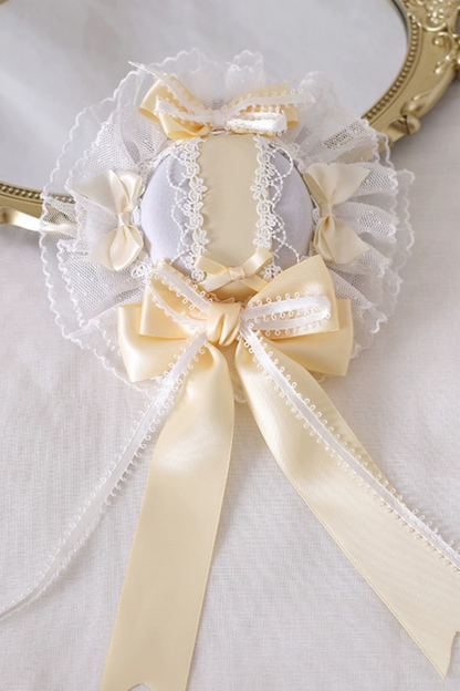 Milk Yellow Silk Satin Ballet Lolita Hair Accessories