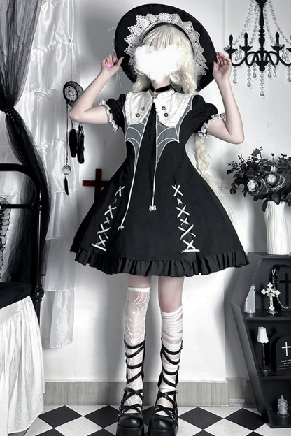 Maid Gothic Punk Style Dark Lolita Dress