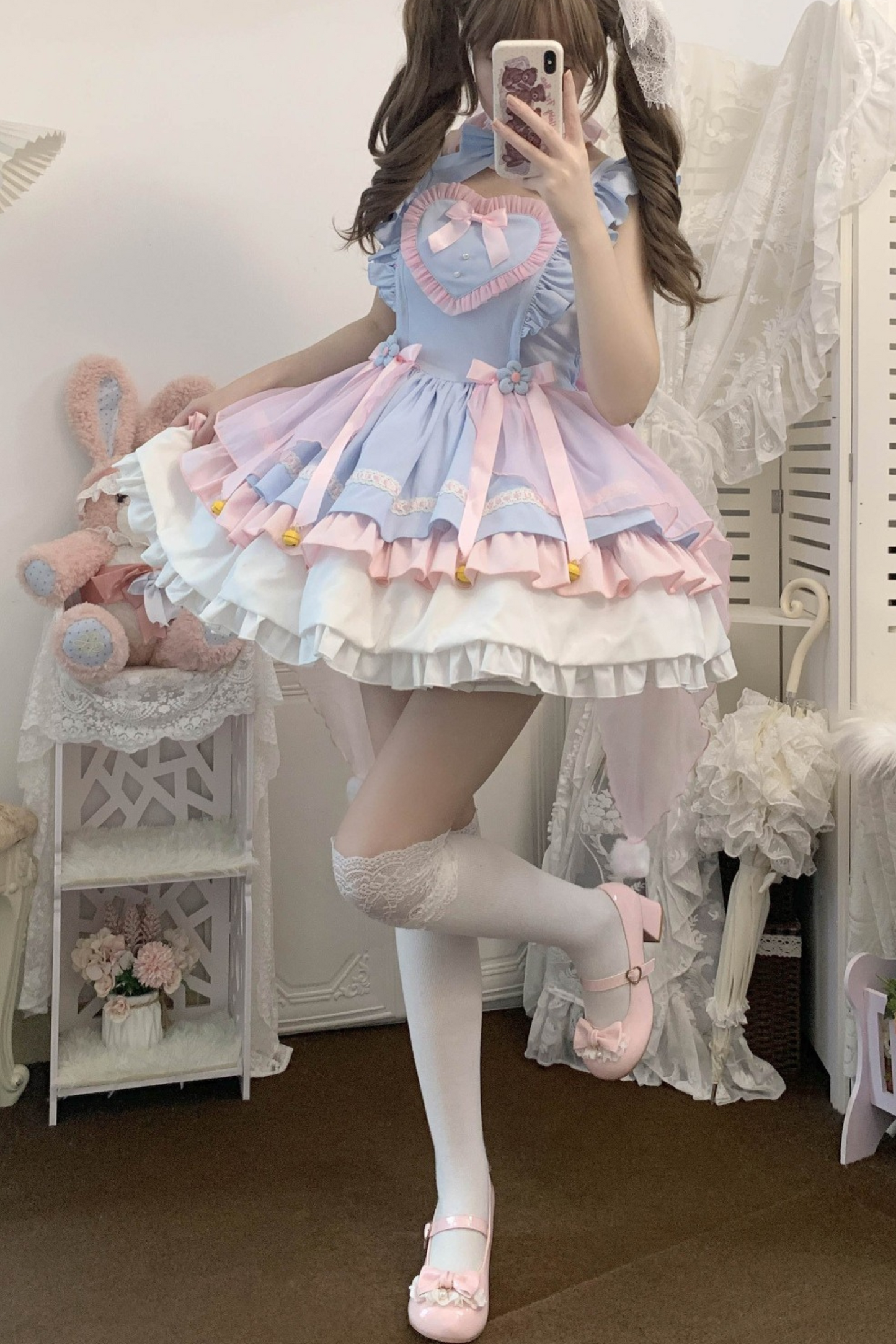 Sweetheart Rabbit Pastel Lolita Dress