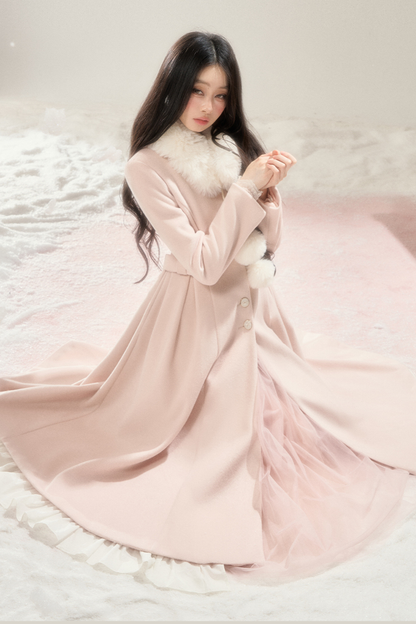 ビューティーウエストマークロングウールコート