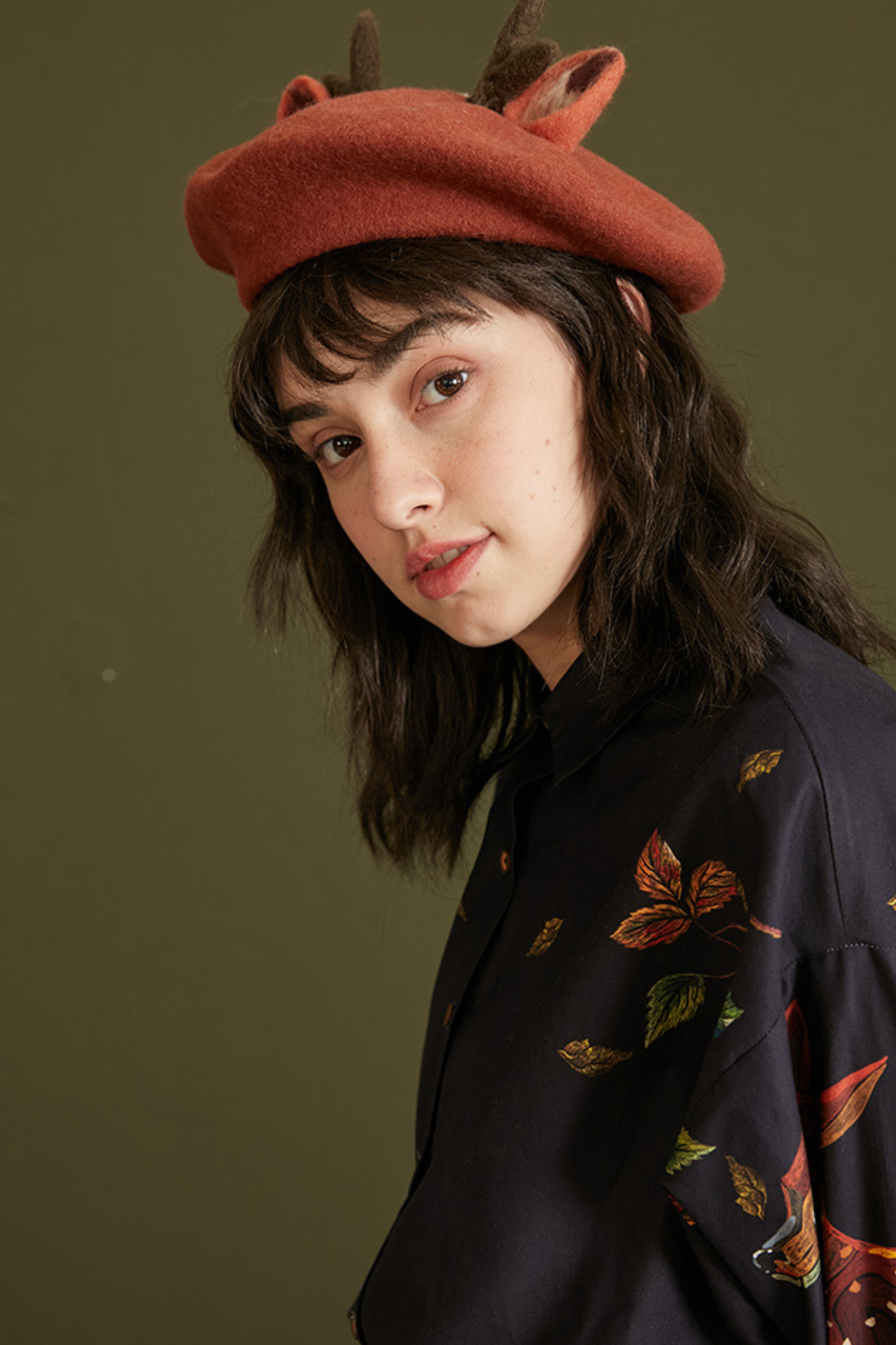 Elegant Fawn Print Shirt