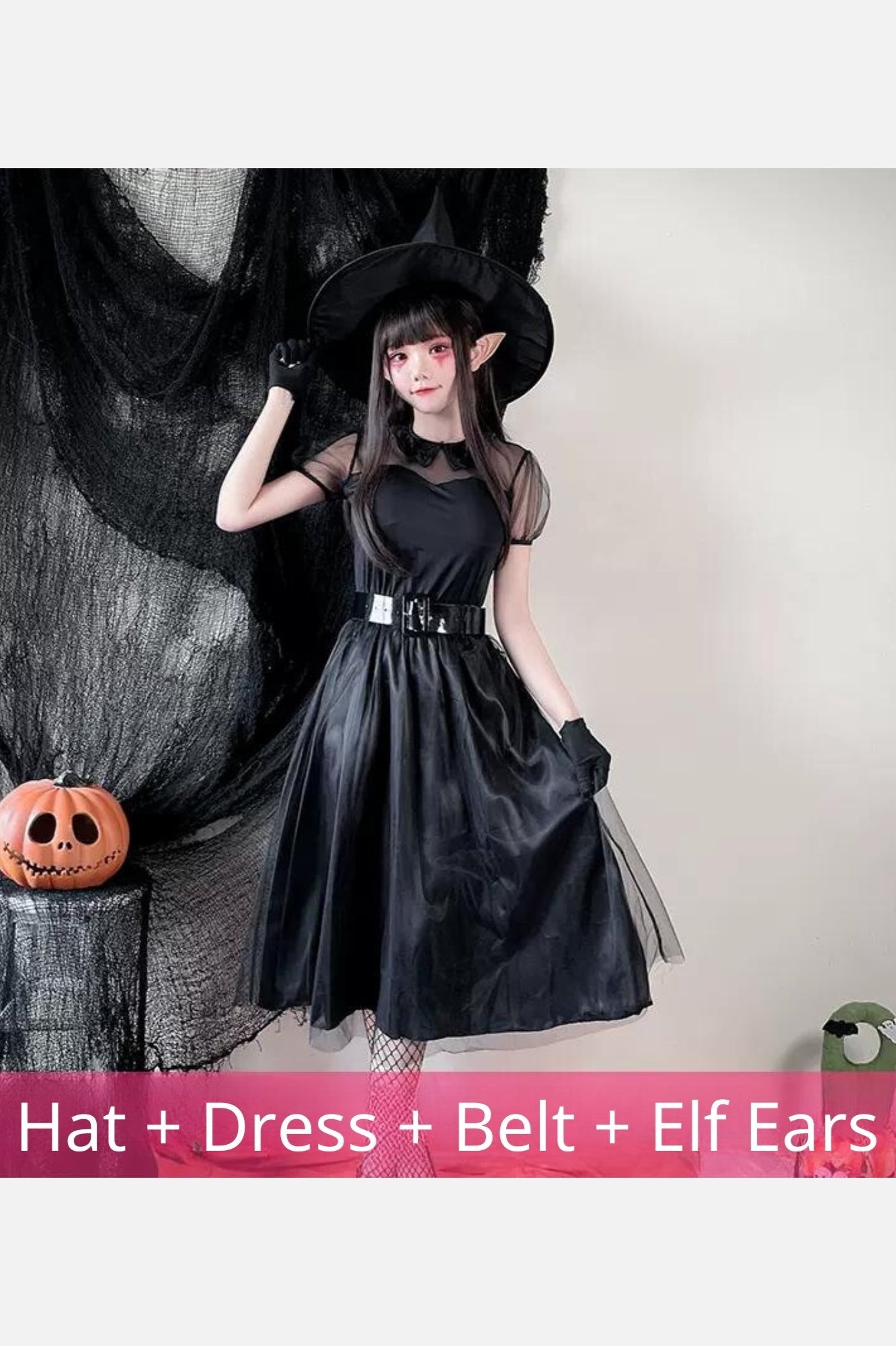 Black Wizard Witch Cosplay Dress