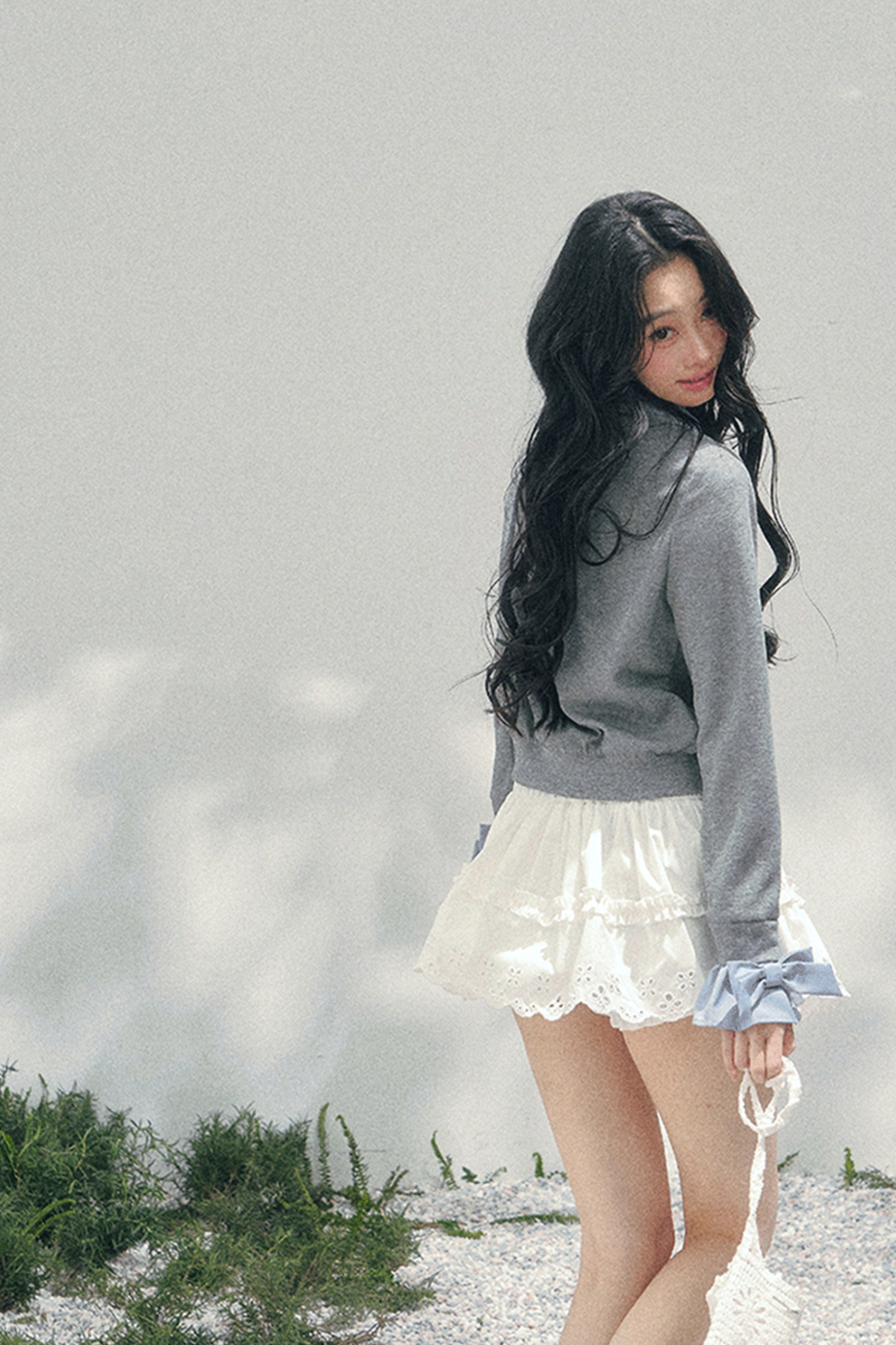 フレンチフェイクツーピースポロセーター