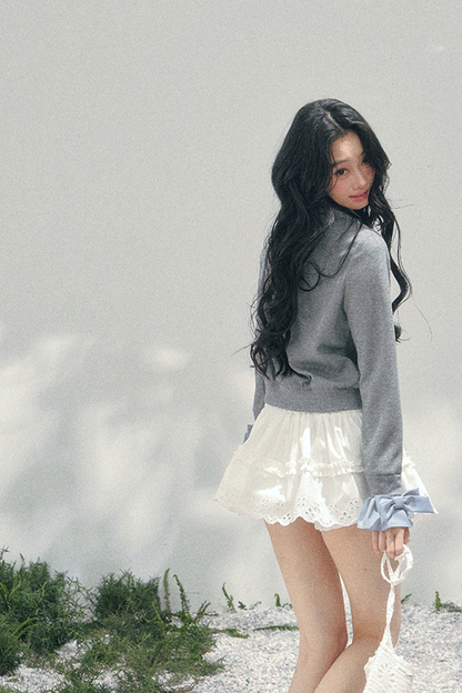 フレンチフェイクツーピースポロセーター