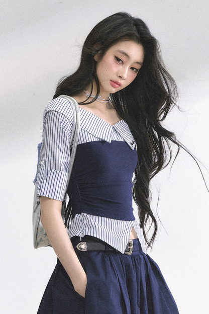 French American Stripe Tops