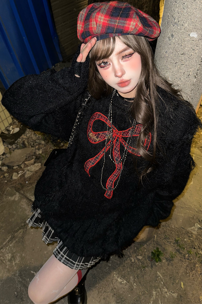 レッドリボンスイートセーター