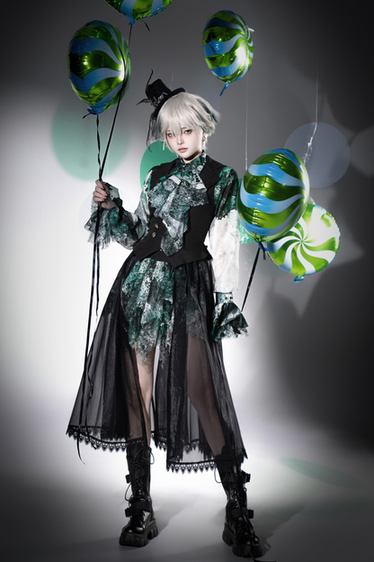 【12月10日予約締切】Bloodstainedプリントポイントテッドカラーシャツ