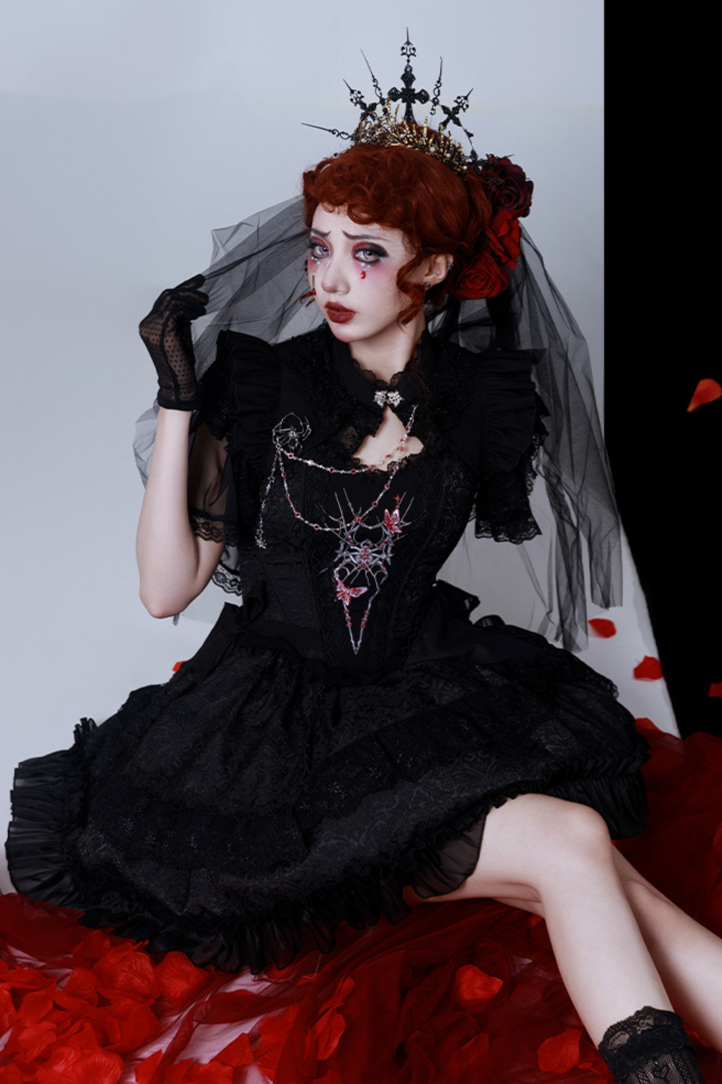 Gothic Lolita Split Lace Lolita Dress + Skirt + Bolero